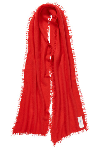 Kaschmirschal Slim Tomato – einfarbig 100 % Cashmere | PURSCHOEN