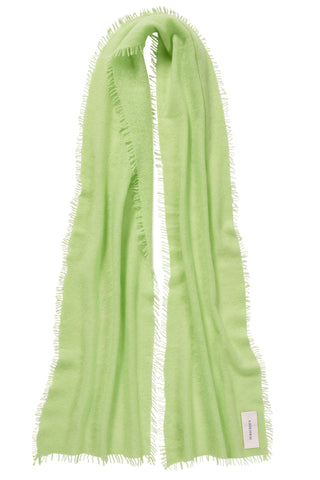 Kaschmirschal Slim Puder Lime – einfarbig 100 % Cashmere | PURSCHOEN