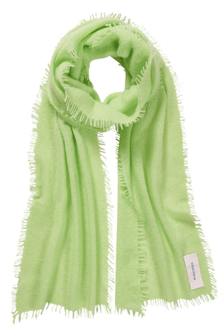 Kaschmirschal Slim Puder Lime – einfarbig 100 % Cashmere | PURSCHOEN