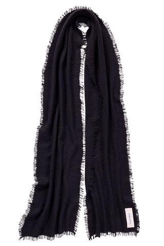 Kaschmirschal Slim Purple Night – einfarbig 100 % Cashmere | PURSCHOEN