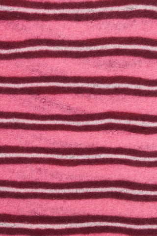 Kaschmirschal Slim Carmel Stripes Warm Pink – gestreift | PURSCHOEN