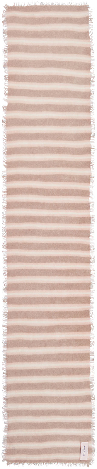 Kaschmirschal Slim Carmel Stripes Dark Sand – gestreift | PURSCHOEN