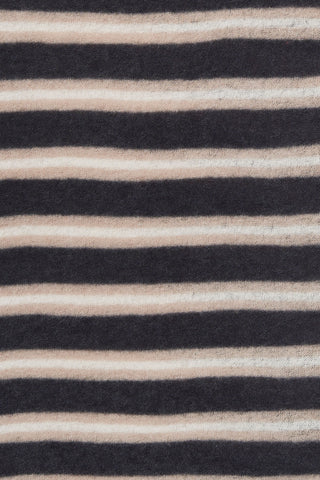 Kaschmirschal Slim Carmel Stripes Black Safari Dust – gestreift | PURSCHOEN