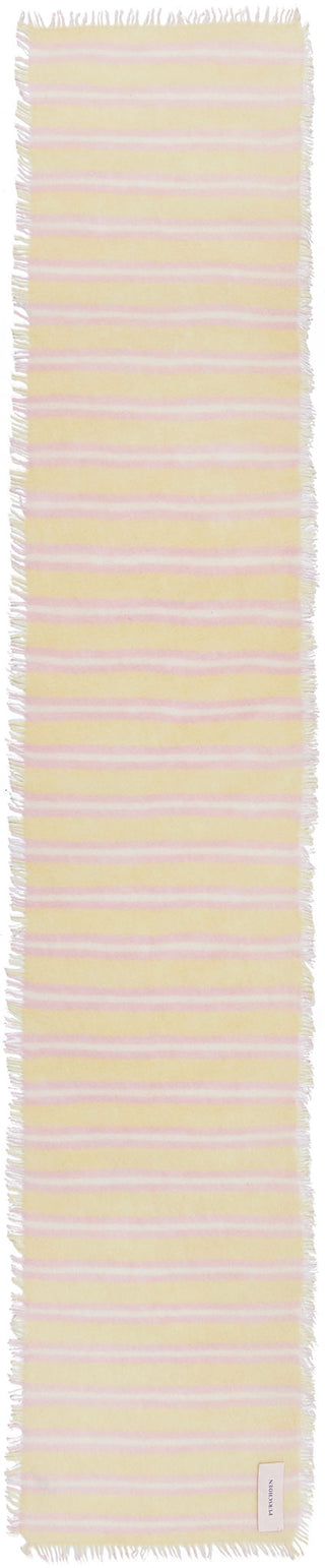 Kaschmirschal Slim Carmel Stripes Yellow Rose – gestreift | PURSCHOEN