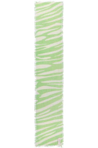 Kaschmirschal Zebra Punk Powder Lime White – bedruckt, 100 % Cashmere | PURSCHOEN