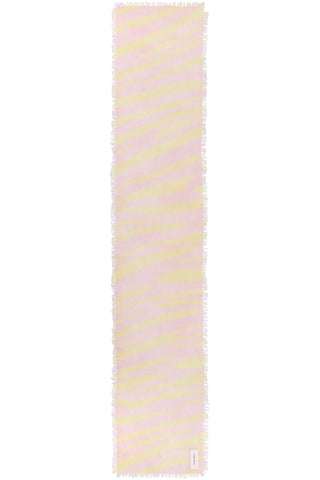 Kaschmirschal Zebra Punk Rose Powder Yellow – bedruckt, 100 % Cashmere | PURSCHOEN