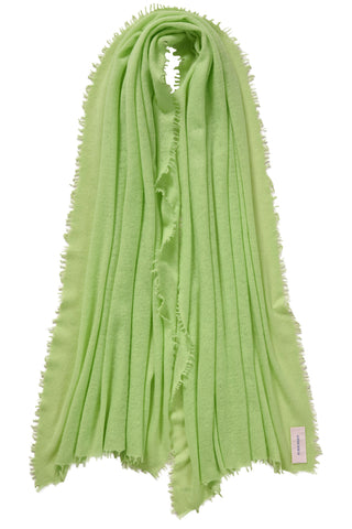 Kaschmirschal Puder Lime – einfarbig, 100 % Cashmere | PURSCHOEN