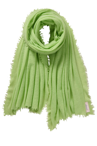 Kaschmirschal Puder Lime – einfarbig, 100 % Cashmere | PURSCHOEN