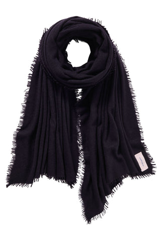 Kaschmirschal Purple Night – einfarbig, 100 % Cashmere | PURSCHOEN