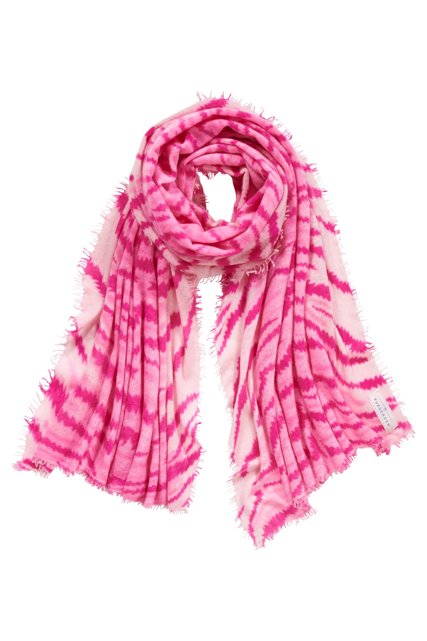 Pur Schoen Schal tiger pink