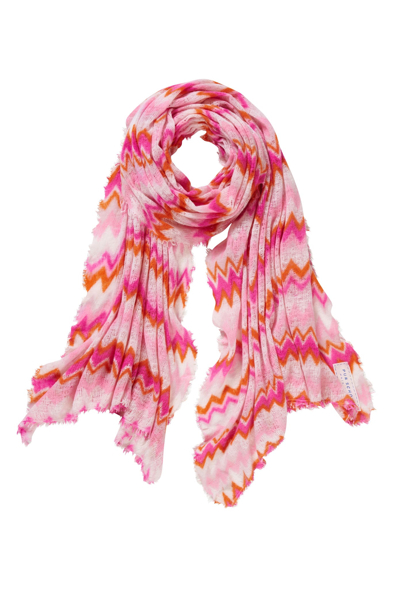 Pur Schoen Schal chevron pink-lavendel