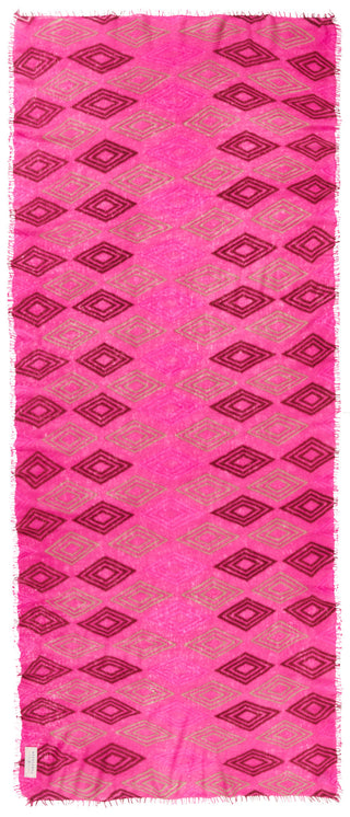 Kaschmirschal Crystal Diamond Pink – bedruckt, 100 % Cashmere | PURSCHOEN
