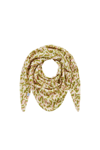 Dreieckstuch aus Kaschmir Leo Rose Green – modisches Halstuch | PURSCHOEN