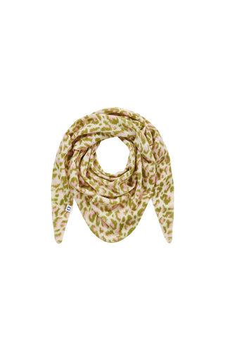 Dreieckstuch aus Kaschmir Leo Rose Green – modisches Halstuch | PURSCHOEN