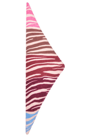 Kaschmir-Dreieckstuch Zebra Punk Multi Pop Pink Blue | PURSCHOEN