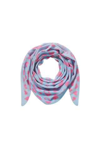 Heartbeat – Kaschmir Dreieckstuch Blue Sky-Pink | PURSCHOEN