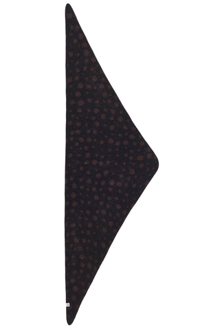 Polka Dot Kaschmir-Dreieckstuch Stardust Black Bitter Chocolate | PURSCHOEN