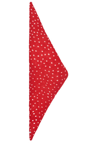 Polka Dot Kaschmir-Dreieckstuch Stardust Red White | PURSCHOEN