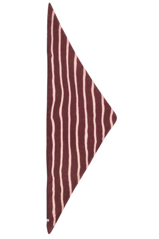 Dreieckstuch aus Kaschmir gestreift Dark Berry Sweet Dreams – modisches Halstuch | PURSCHOEN