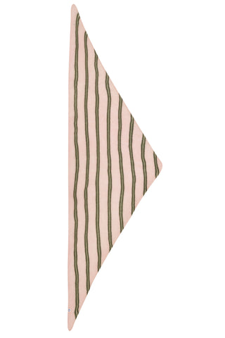 Dreieckstuch aus Kaschmir gestreift Sweet Dreams Moos – modisches Halstuch | PURSCHOEN