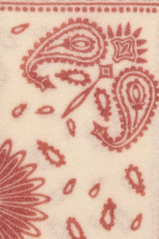 Bandana-Tuch Paisley Bloom White Rose Dark | PURSCHOEN