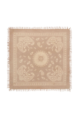 Bandana-Tuch 60 × 60 cm Paisley Bloom Grey Cream-Natural | PURSCHOEN
