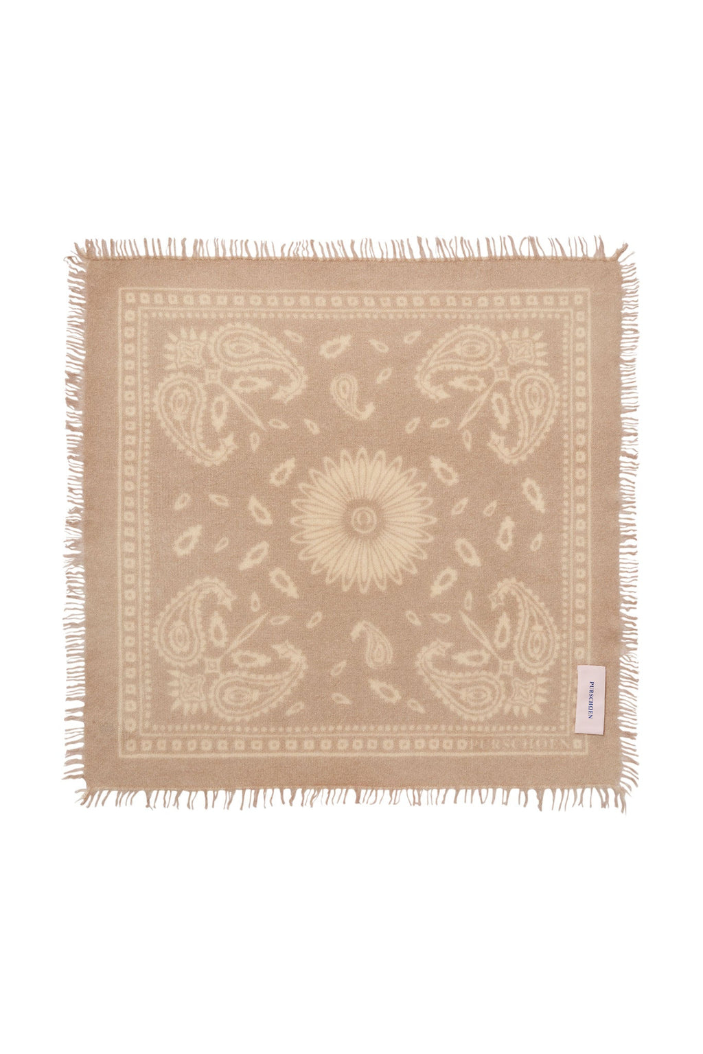 Bandana Paisley Grey Cream-Natural