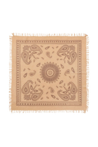Bandana-Tuch 60 × 60 cm Paisley Bloom Sand Camel-Nougat Dark | PURSCHOEN
