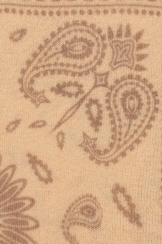 Bandana-Tuch Paisley Bloom Sand Camel Nougat Dark | PURSCHOEN