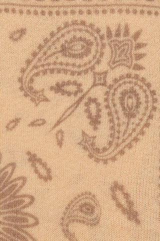 Bandana Maxi-Tuch Paisley Bloom Sand Camel Nougat Dark | PURSCHOEN
