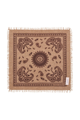 Bandana Maxi-Tuch Paisley Taupe Chocolate | PURSCHOEN