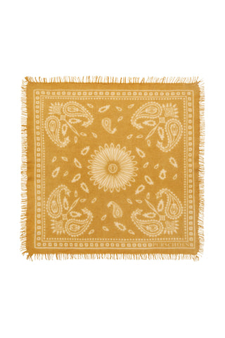 Bandana-Tuch 60 × 60 cm Paisley Bloom Puder Olive-Natural | PURSCHOEN