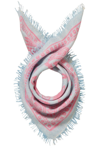 Bandana-Maxi-Tuch Paisley Bloom Bleu Flamingo | PURSCHOEN