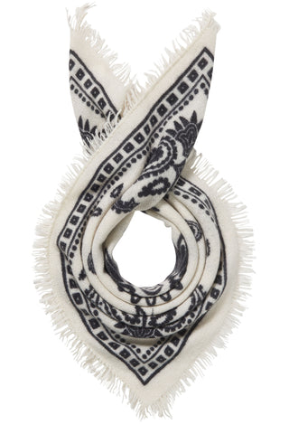 Bandana-Tuch 60 × 60 cm Paisley Bloom Natural-Black | PURSCHOEN