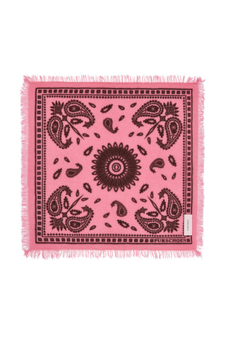 Bandana-Tuch 60 × 60 cm Paisley Bloom Pink-Chocolate | PURSCHOEN