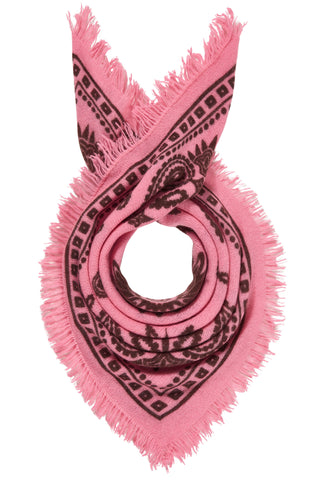 Bandana-Tuch 60 × 60 cm Paisley Bloom Pink-Chocolate | PURSCHOEN