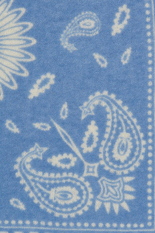 Bandana-Tuch 60 × 60 cm Paisley Bloom Vintage Blue-Natural | PURSCHOEN