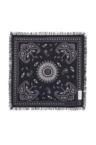 Bandana-Tuch 60 × 60 cm Paisley Bloom Black-Natural | PURSCHOEN