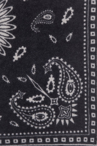 Bandana-Tuch 60 × 60 cm Paisley Bloom Black-Natural | PURSCHOEN