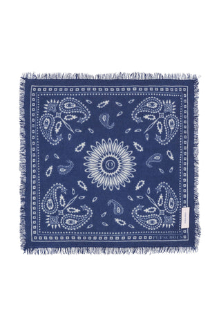 Bandana-Tuch 60 × 60 cm Paisley Blue-White | PURSCHOEN
