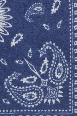 Bandana-Tuch 60 × 60 cm Paisley Blue-White | PURSCHOEN