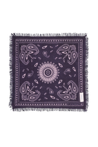 Bandana-Tuch 60 × 60 cm Paisley Midnight Purple-Rose | PURSCHOEN
