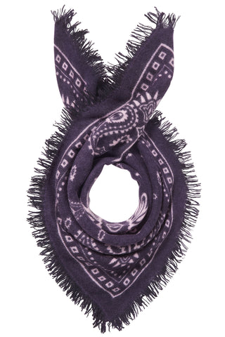 Bandana-Tuch 60 × 60 cm Paisley Midnight Purple-Rose | PURSCHOEN