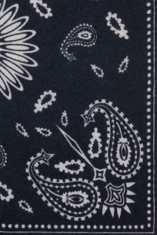 Bandana Maxi-Tuch 92 × 92 cm Paisley Bloom Black-Natural | PURSCHOEN