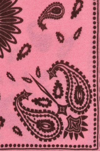 Bandana Maxi-Tuch 92 × 92 cm Paisley Bloom Pink-Chocolate | PURSCHOEN