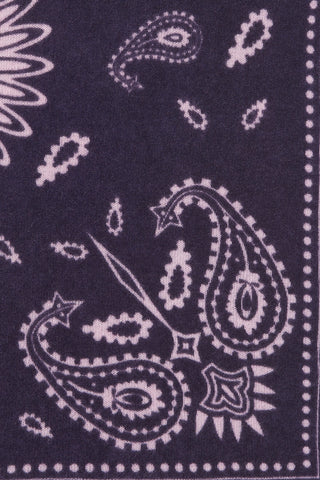 Bandana Maxi-Tuch 92 × 92 cm Paisley Midnight Purple-Rose | PURSCHOEN