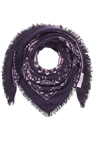 Bandana Maxi-Tuch 92 × 92 cm Paisley Midnight Purple-Rose | PURSCHOEN
