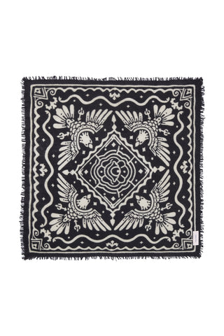 Felt Maxi-Bandana 92 x 92 Tijuana Black White | PURSCHOEN