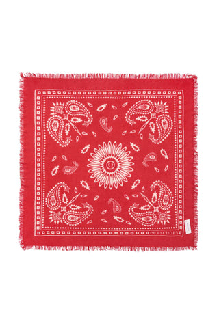 Bandana Maxi-Tuch 92 × 92 cm Paisley Tomato-Natural | PURSCHOEN
