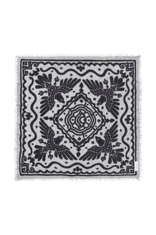 Felt Maxi-Bandana 92 x 92 Tijuana Silver Melange Black | PURSCHOEN